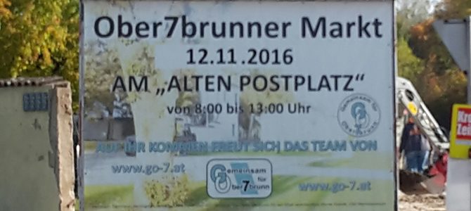 8. Obersiebenbrunner Markt am 12.11.2016 „Alten Postplatz“ 8. Obersiebenbrunner Markt am 12.11.2016 „Alten Postplatz“
